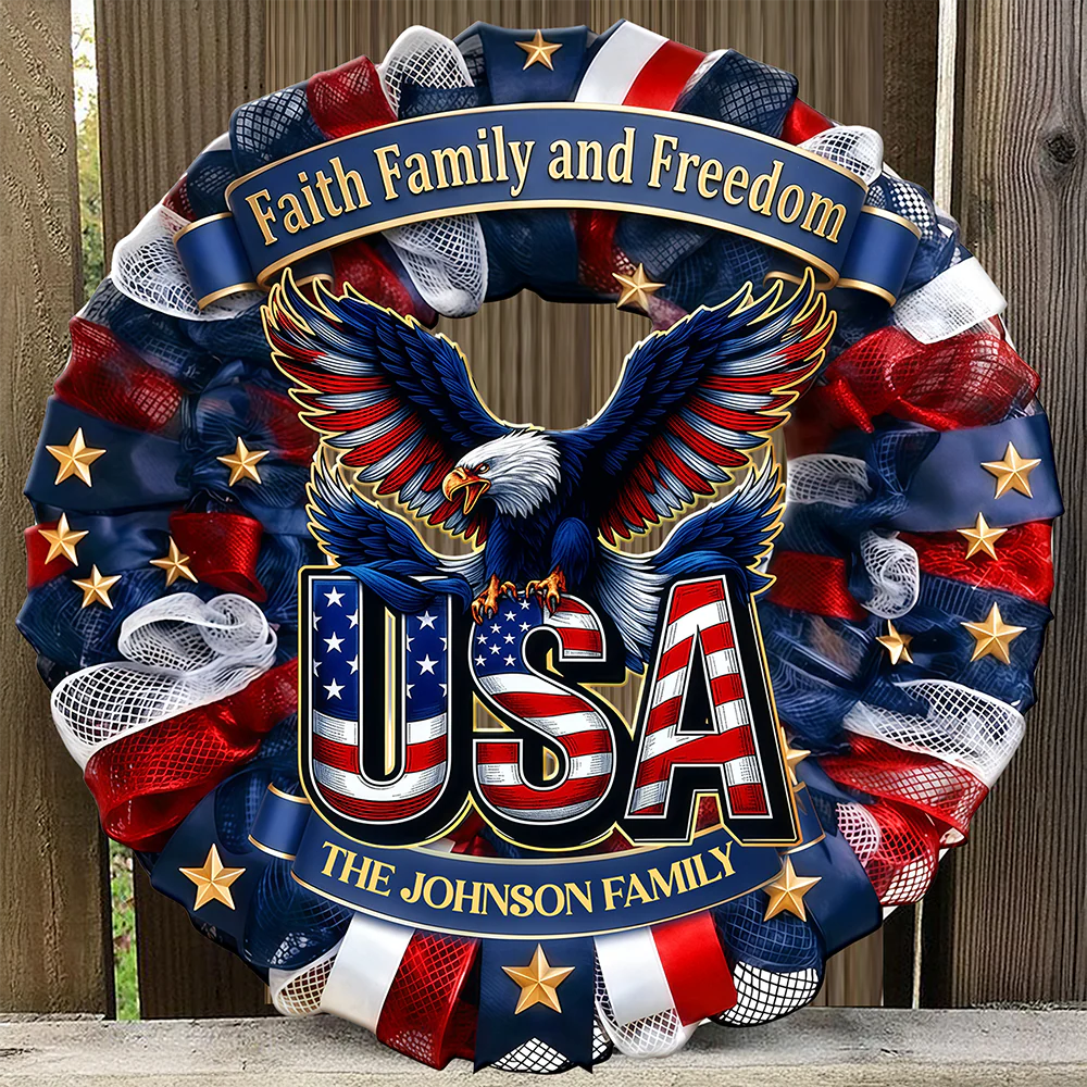 Custom Family Name Faith, Family & Freedom 250 Years America Door Sign HA75 920760 - Image 6