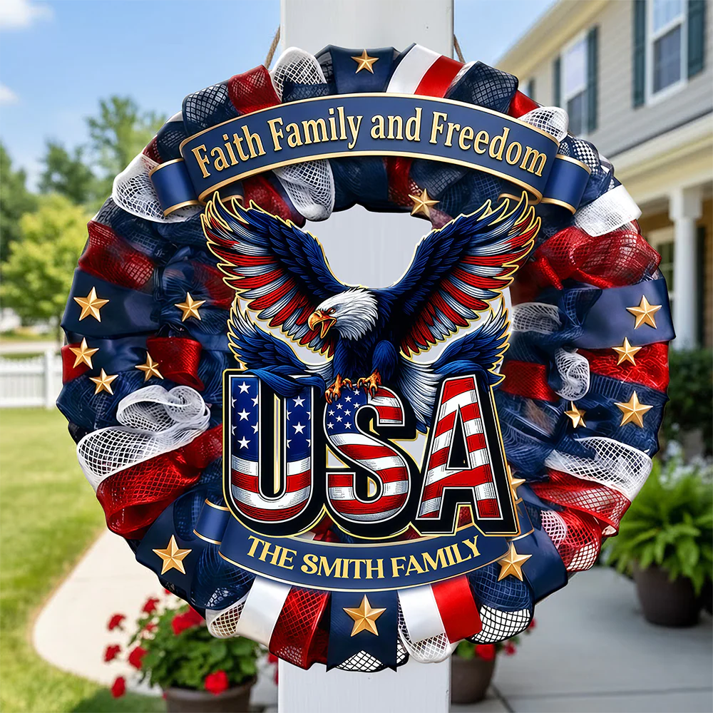 Custom Family Name Faith, Family & Freedom 250 Years America Door Sign HA75 920760 - Image 7