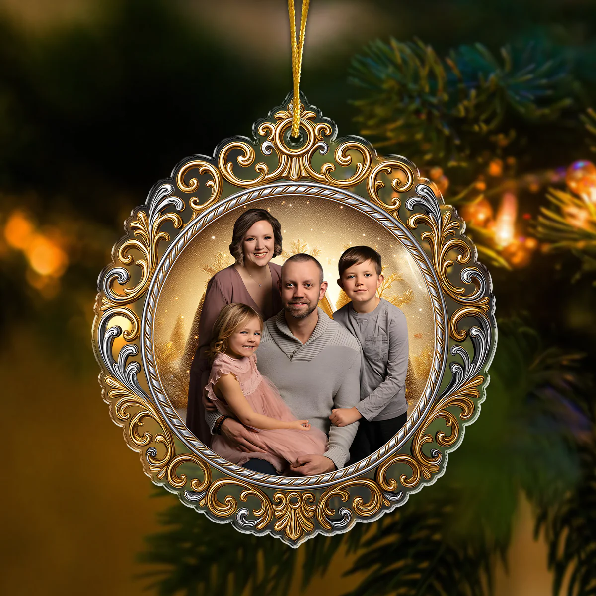 Custom Family Photo Acrylic Ornament Christmas Gift HA75 898166 - Image 2