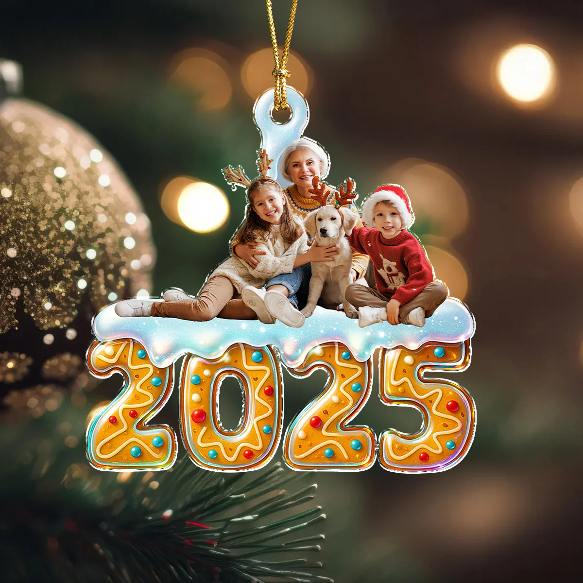 Custom Family Photo Acrylic Ornament Christmas Gifts HA75 897918 - Image 3
