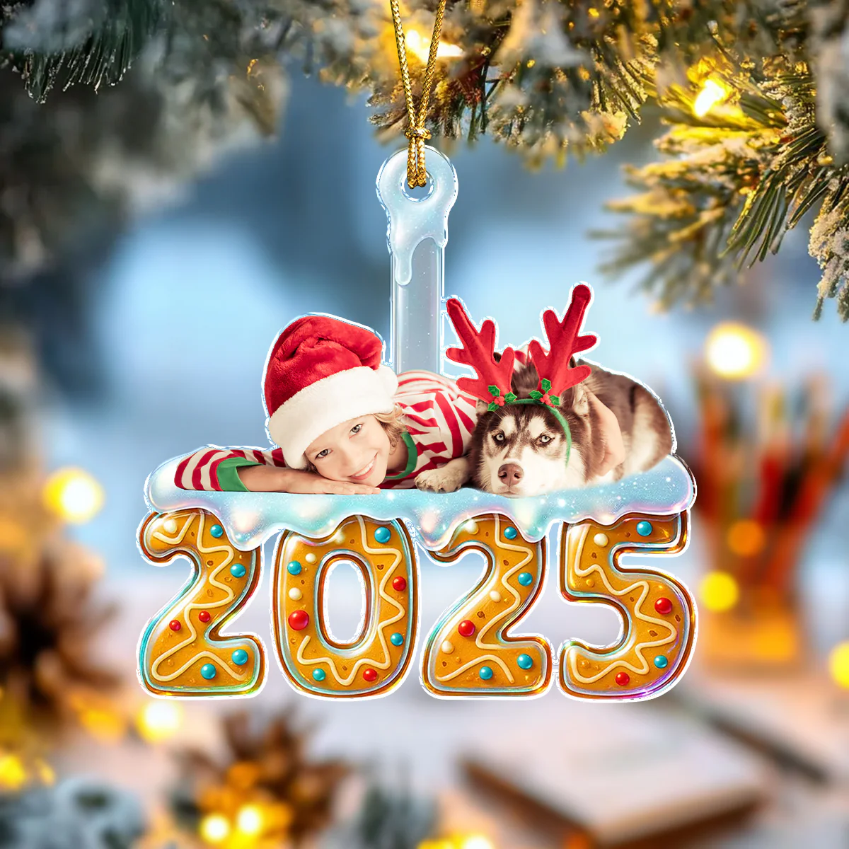 Custom Family Photo Acrylic Ornament Christmas Gifts HA75 897918 - Image 4