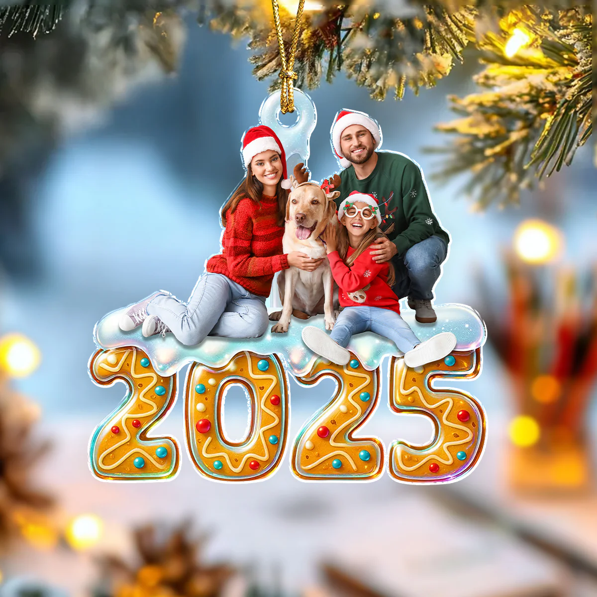 Custom Family Photo Acrylic Ornament Christmas Gifts HA75 897918 - Image 5