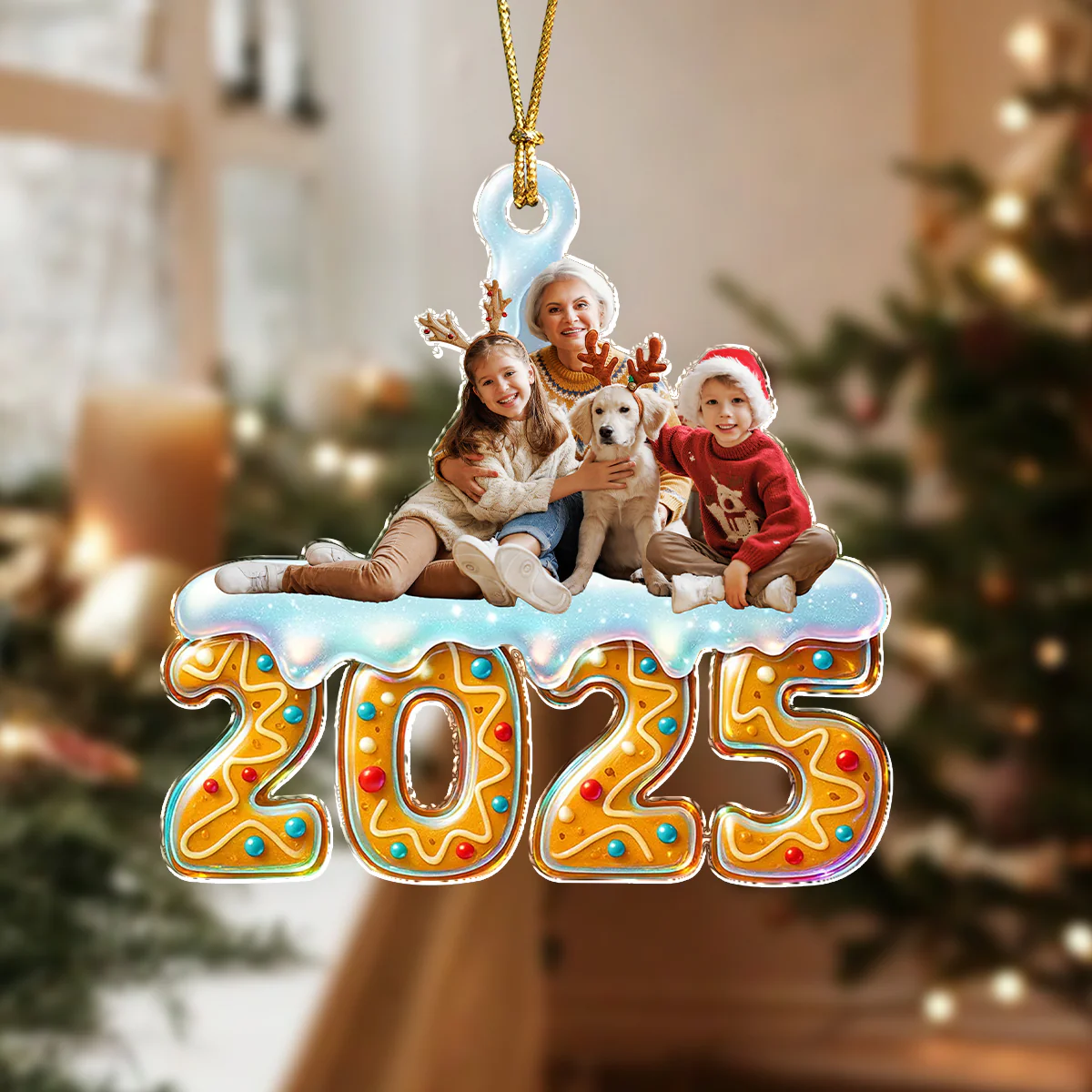 Custom Family Photo Acrylic Ornament Christmas Gifts HA75 897918 - Image 6