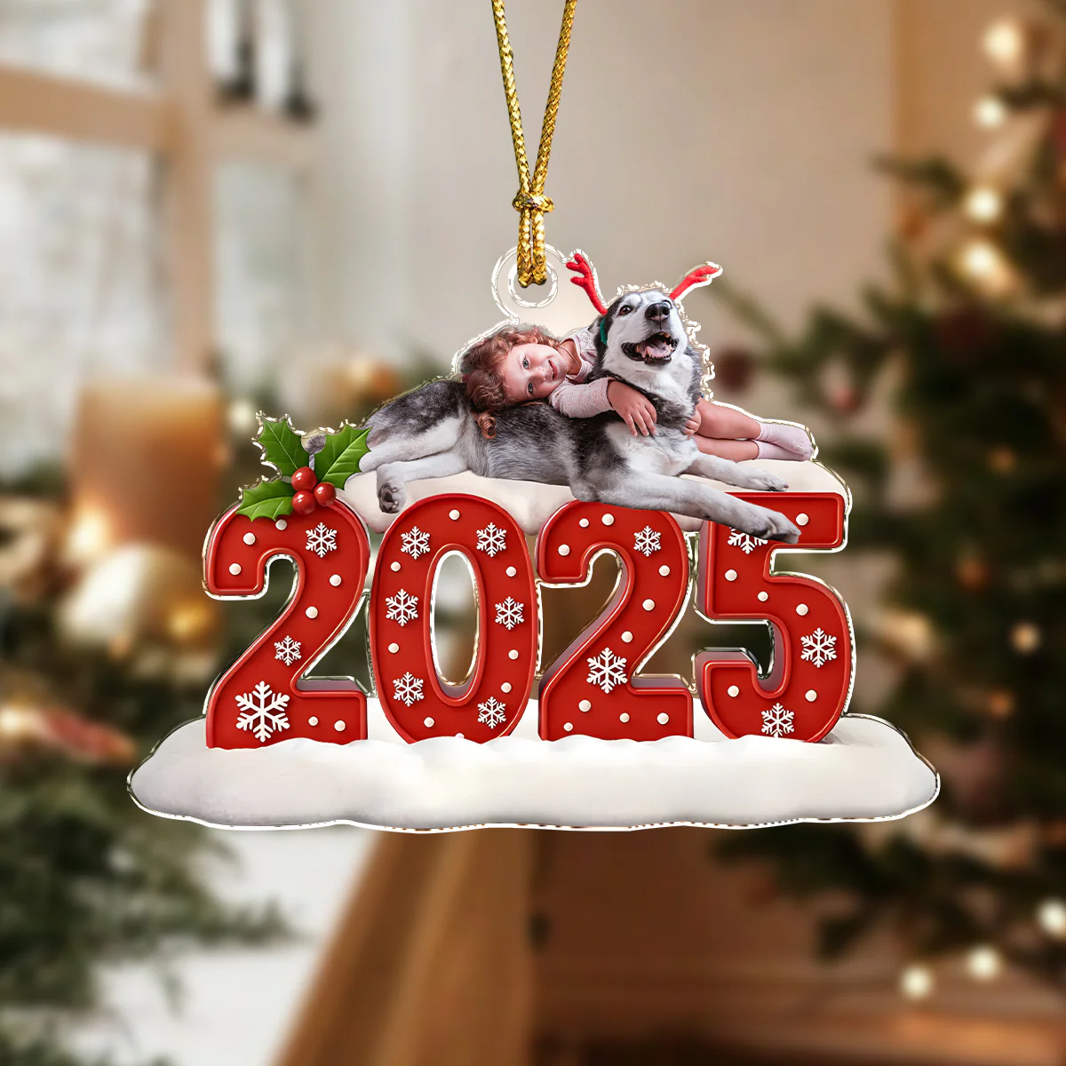Custom Family Photo Acrylic Ornament Christmas Gifts For Dad, Mom, Grandpa, Grandma HA75 897928 - Image 3