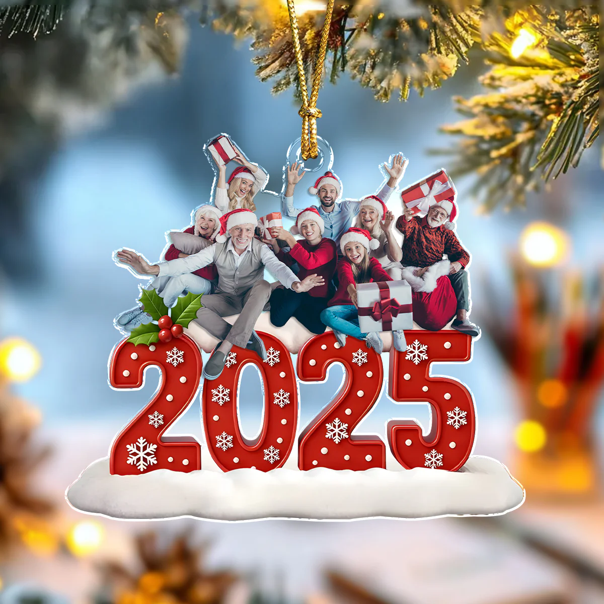 Custom Family Photo Acrylic Ornament Christmas Gifts For Dad, Mom, Grandpa, Grandma HA75 897928 - Image 8