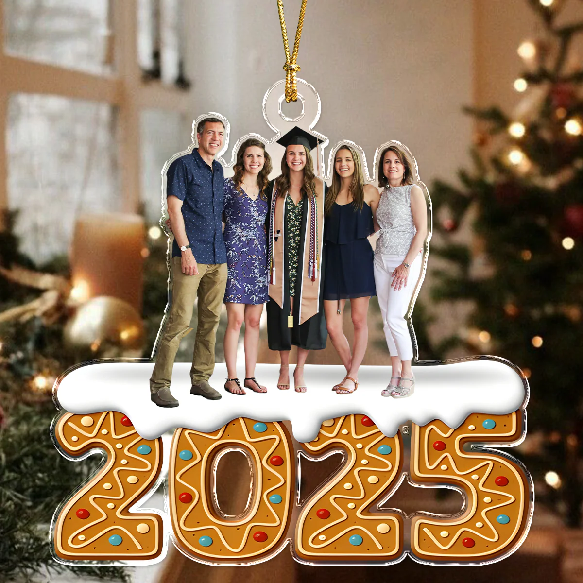 Custom Family Photo Acrylic Ornament Christmas Gifts HA75 897938 - Image 3
