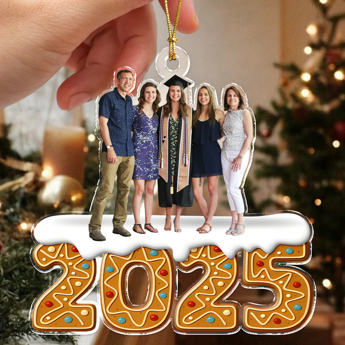 Custom Family Photo Acrylic Ornament Christmas Gifts HA75 897938 - Image 5