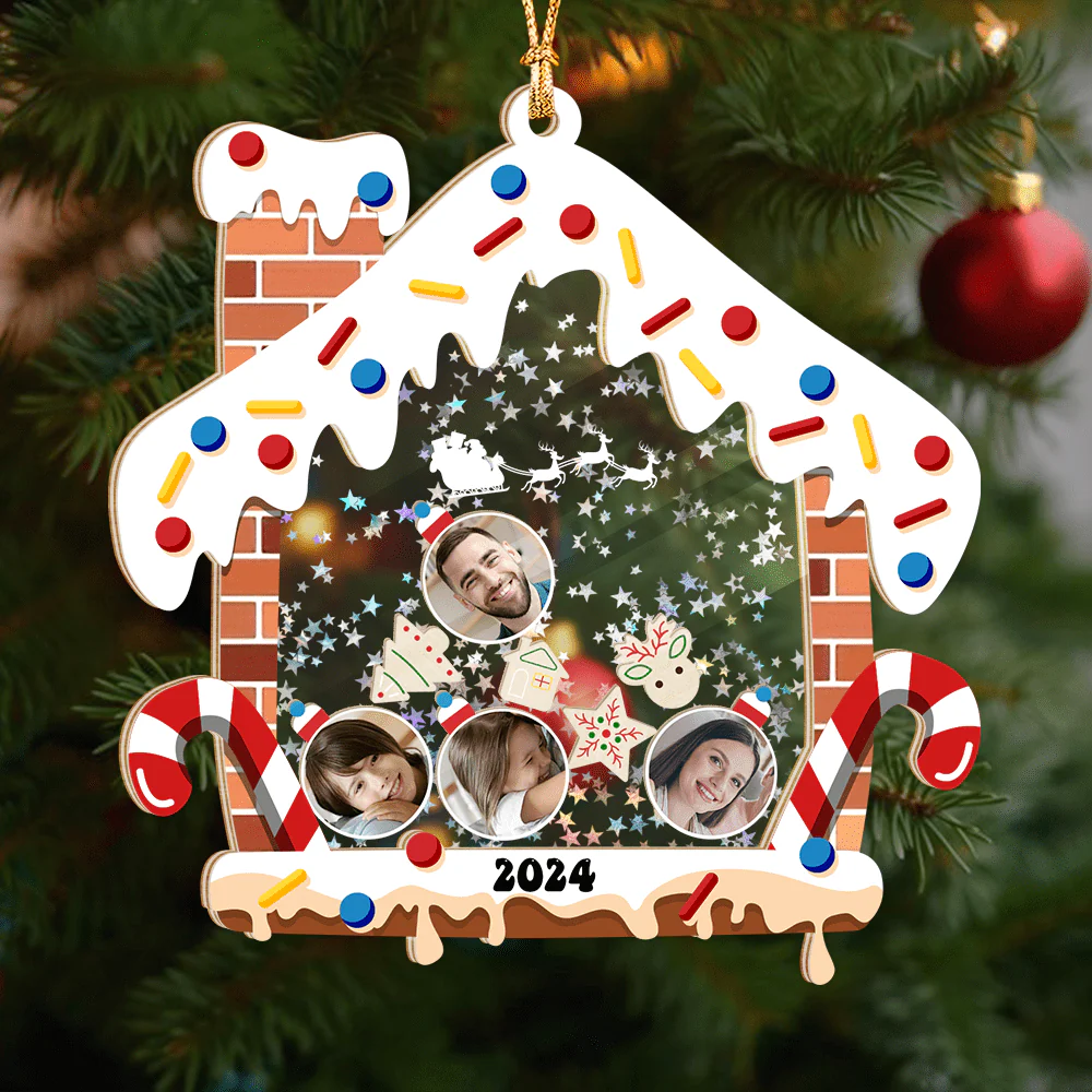 Custom Family Photo Shaker Ornament Christmas Gift N304 HA75 891586 - Image 2