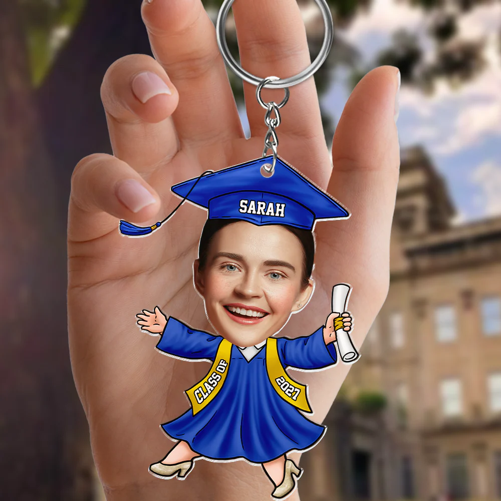 Custom Funny Face Class of 2025 Graduation Acrylic Keychain HA75 892006 - Image 2