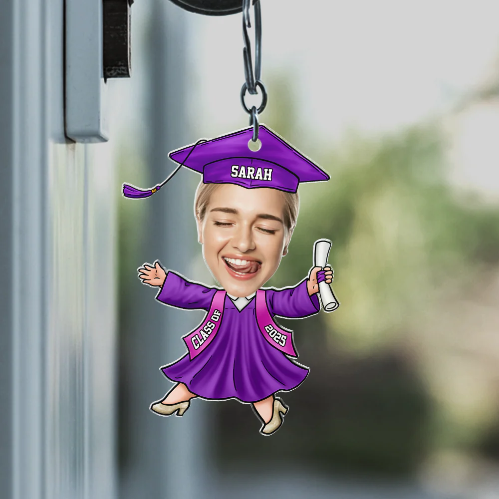 Custom Funny Face Class of 2025 Graduation Acrylic Keychain HA75 892006 - Image 3