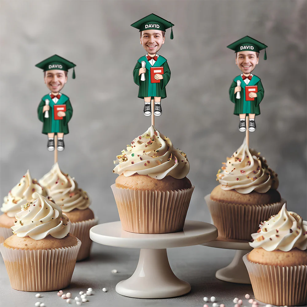 Custom Funny Face Class of 2025 Graduation Decoration Cupcake Toppers HA75 892120 - Image 5