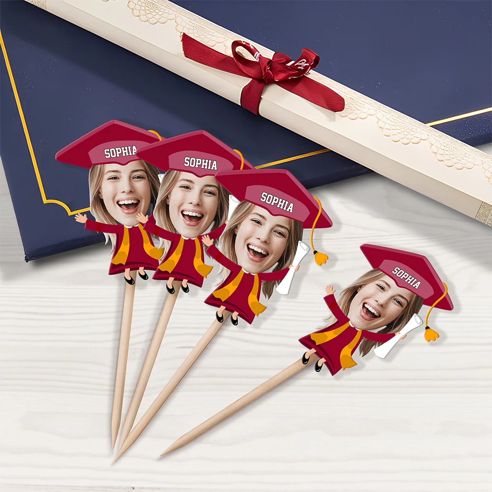 Custom Funny Face Class of 2026 Graduation Decoration Cupcake Toppers HA75 891992