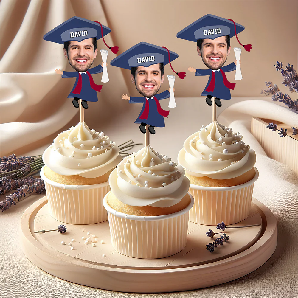 Custom Funny Face Class of 2026 Graduation Decoration Cupcake Toppers HA75 891992 - Image 2
