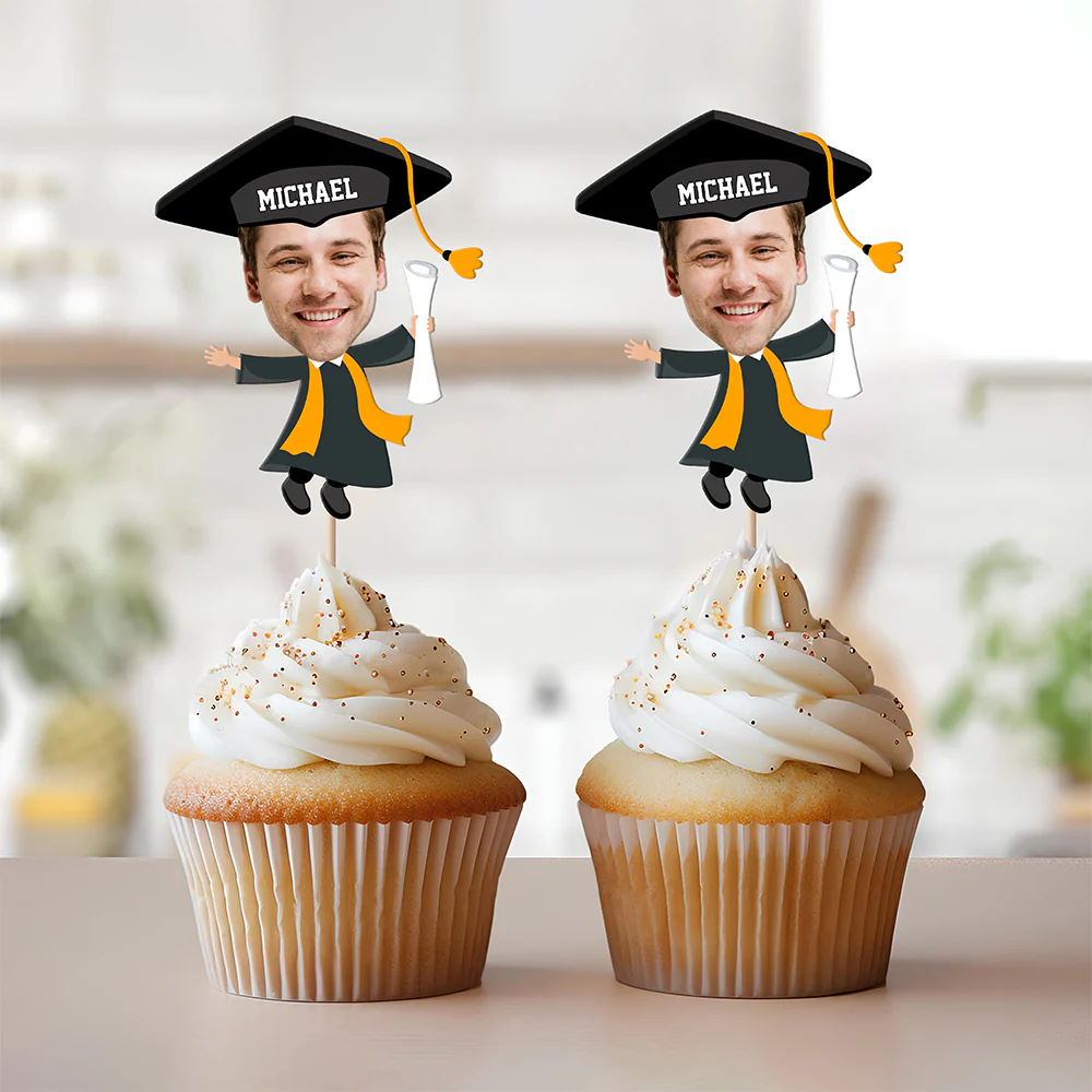 Custom Funny Face Class of 2026 Graduation Decoration Cupcake Toppers HA75 891992 - Image 3