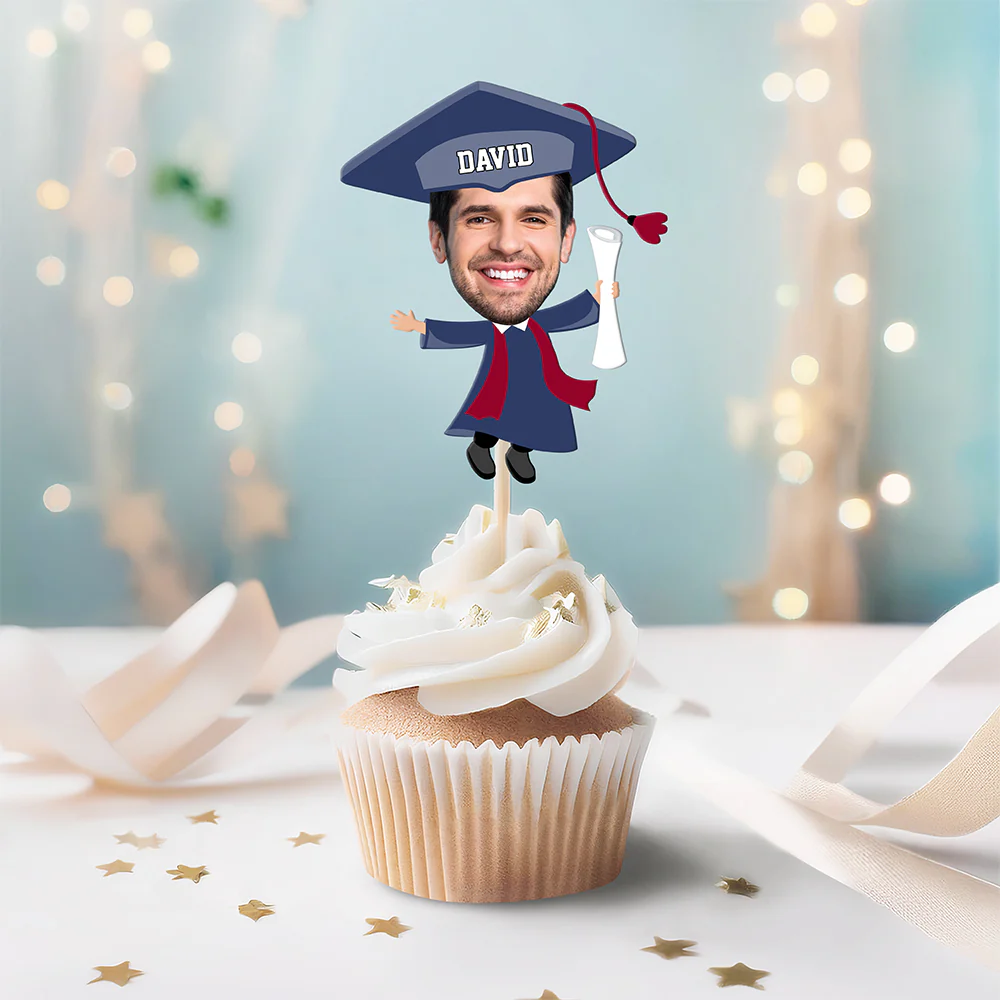 Custom Funny Face Class of 2026 Graduation Decoration Cupcake Toppers HA75 891992 - Image 4