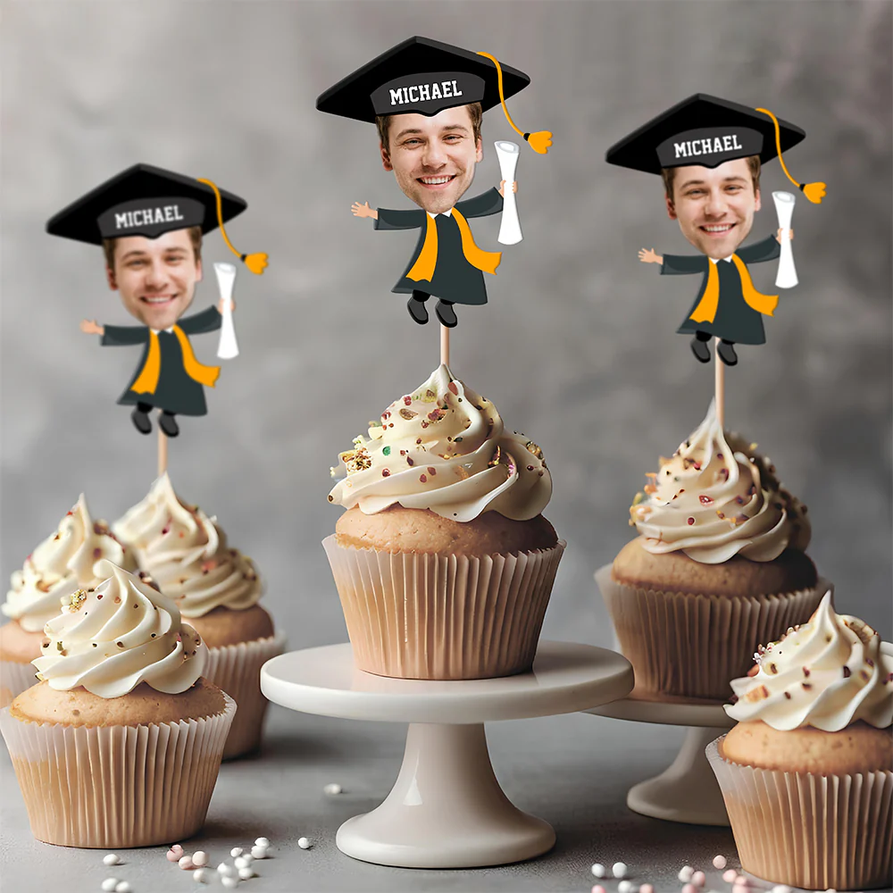 Custom Funny Face Class of 2026 Graduation Decoration Cupcake Toppers HA75 891992 - Image 5