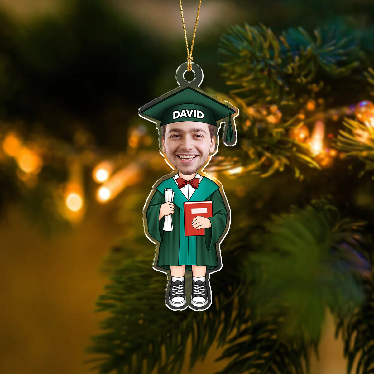 Custom Funny Face Graduation Acrylic Ornament Christmas Decoration HA75 892712 - Image 3
