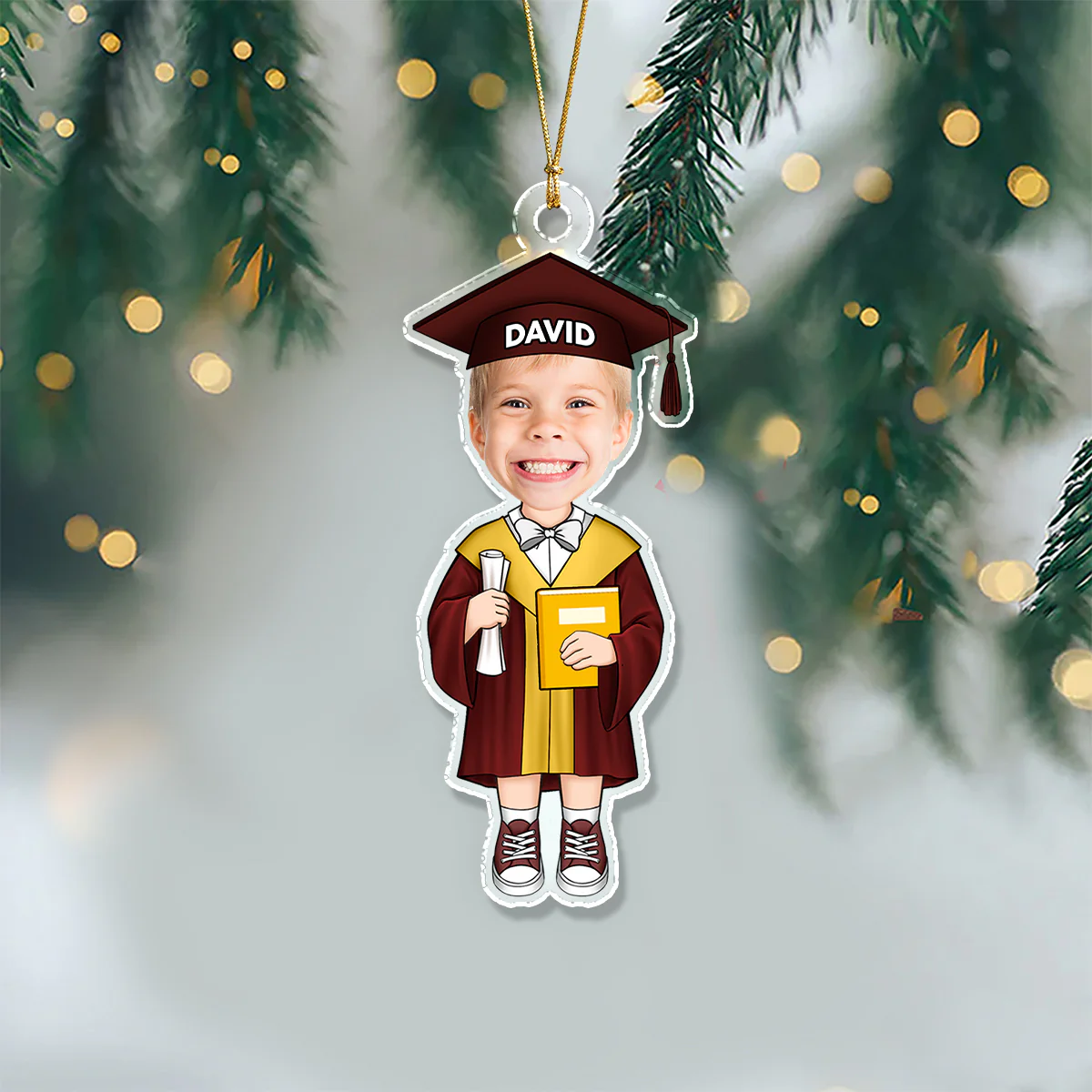 Custom Funny Face Graduation Acrylic Ornament Christmas Decoration HA75 892712 - Image 5