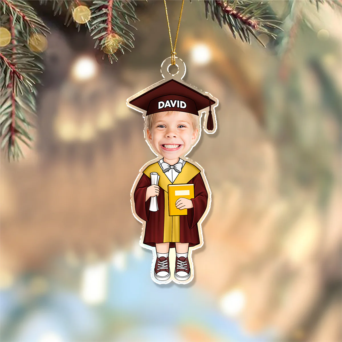 Custom Funny Face Graduation Acrylic Ornament Christmas Decoration HA75 892712 - Image 6