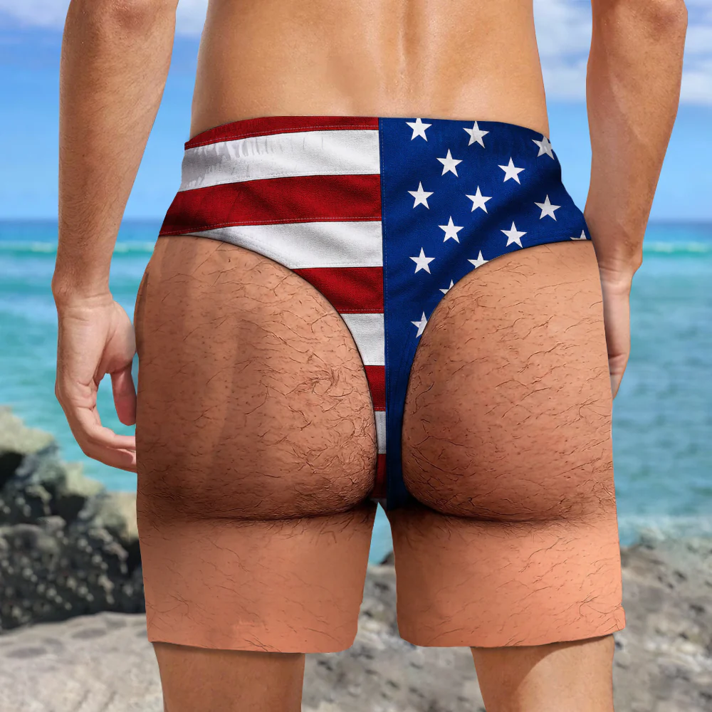 Custom Funny Patriotic Men Beach Short, Summer Vacation And Travel Gifts For Men HA75 921858 - Image 2