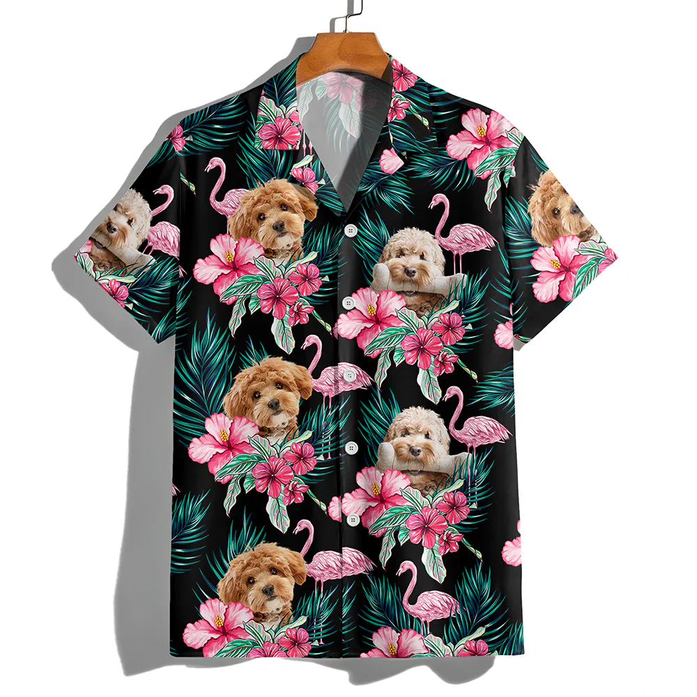 Custom Funny Photo Dog Flamingo Hawaii Shirt HA75 892226 - Image 6