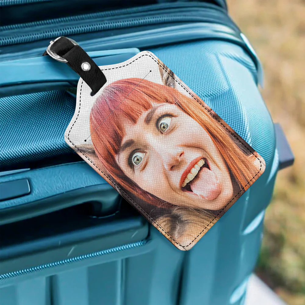 Custom Funny Photo Personalized Luggage Tag Vacation Gift HA75 892576 - Image 2