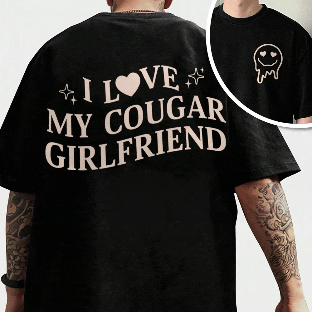 Custom I Love My Cougar Girlfriend, Wife Shirt Valentine's Day, Anniversary Gift HA75 891818 - Image 2