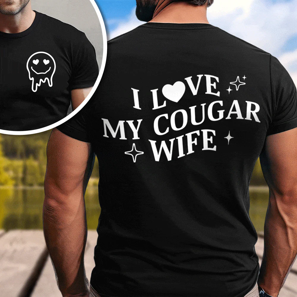 Custom I Love My Cougar Girlfriend, Wife Shirt Valentine's Day, Anniversary Gift HA75 891818 - Image 8