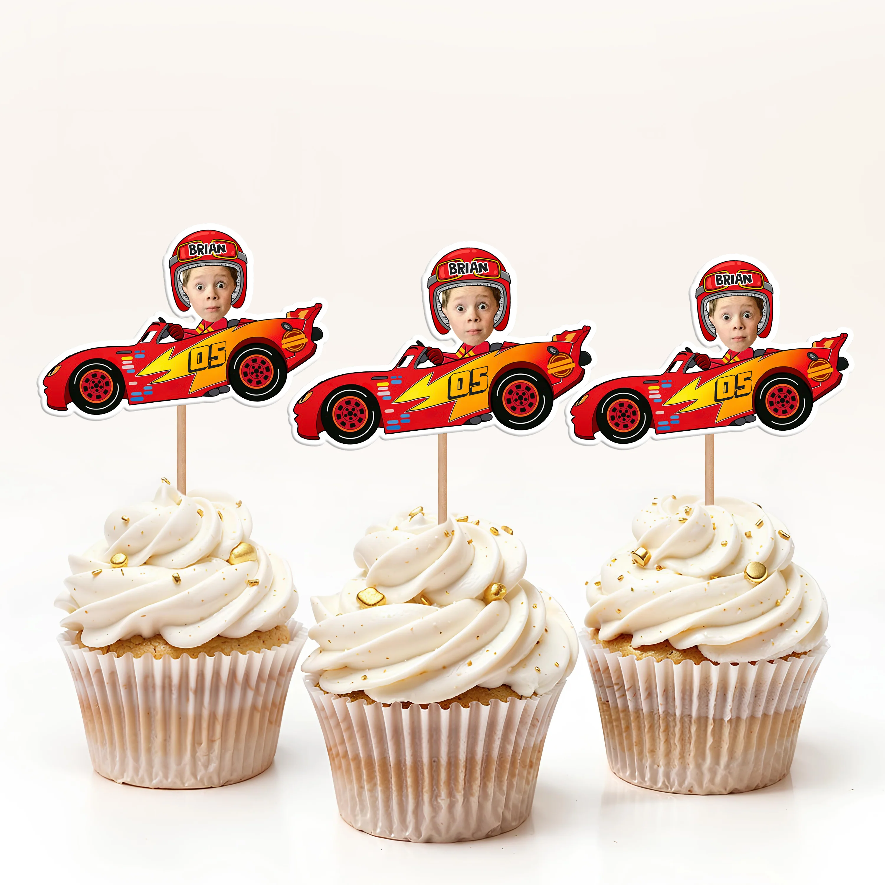 Custom Kid Face Car Toys Decoration Cupcake Toppers HA75 892000 - Image 8