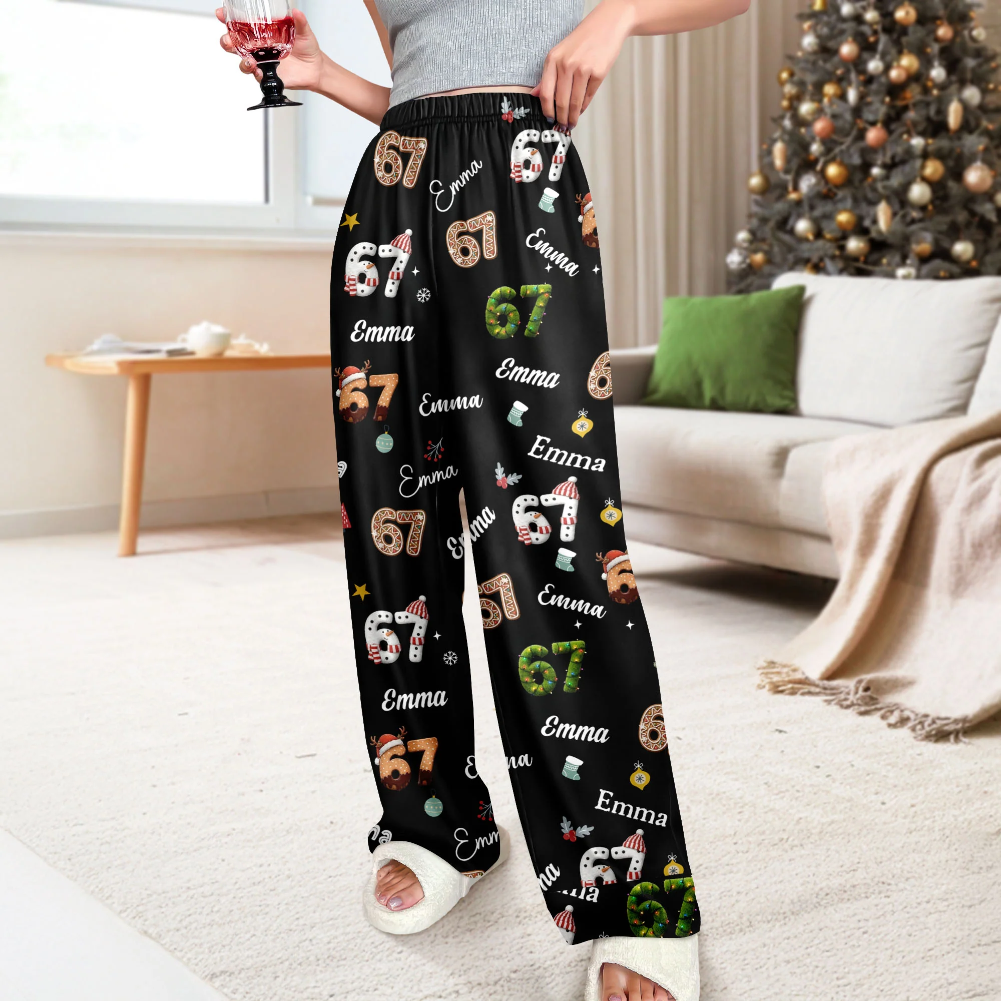 Custom Name Gen A Six Seven - 67 Meme Personalized Sweatpants Christmas Gift HA75 898542 - Image 6