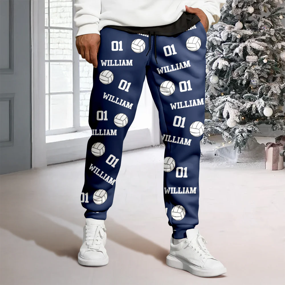 Custom Name, Number Volleyball Personalized Sweatpants HA75 897674 - Image 3