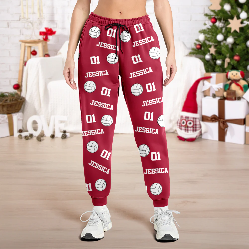 Custom Name, Number Volleyball Personalized Sweatpants HA75 897674 - Image 4