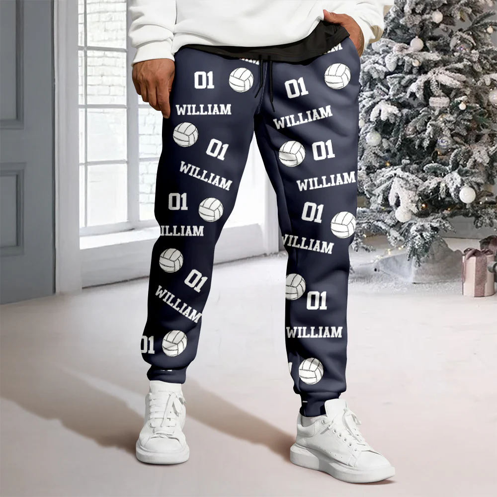 Custom Name, Number Volleyball Personalized Sweatpants HA75 897674 - Image 5