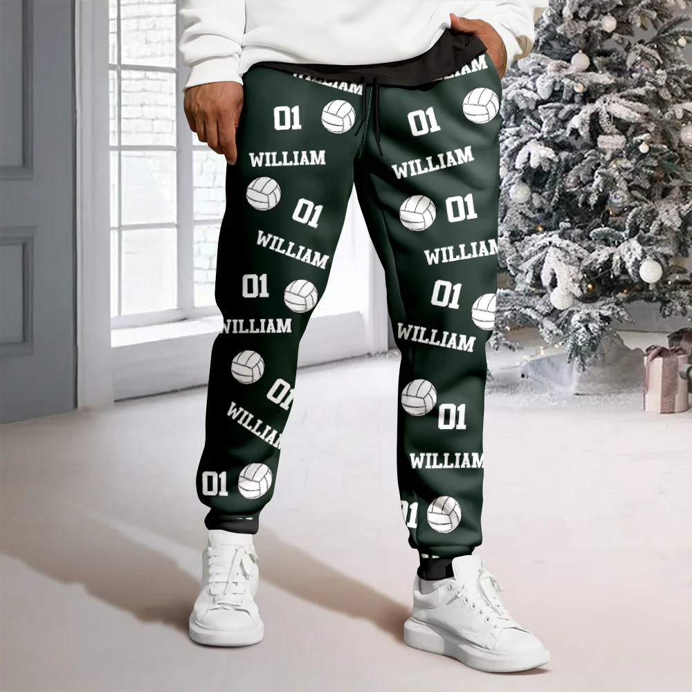 Custom Name, Number Volleyball Personalized Sweatpants HA75 897674 - Image 7