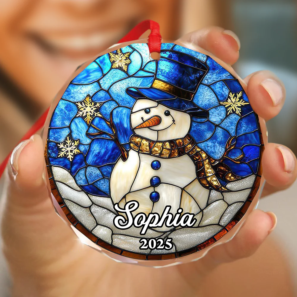 Custom Name Personalized Christmas Glass Ornament HA75 897816 - Image 3