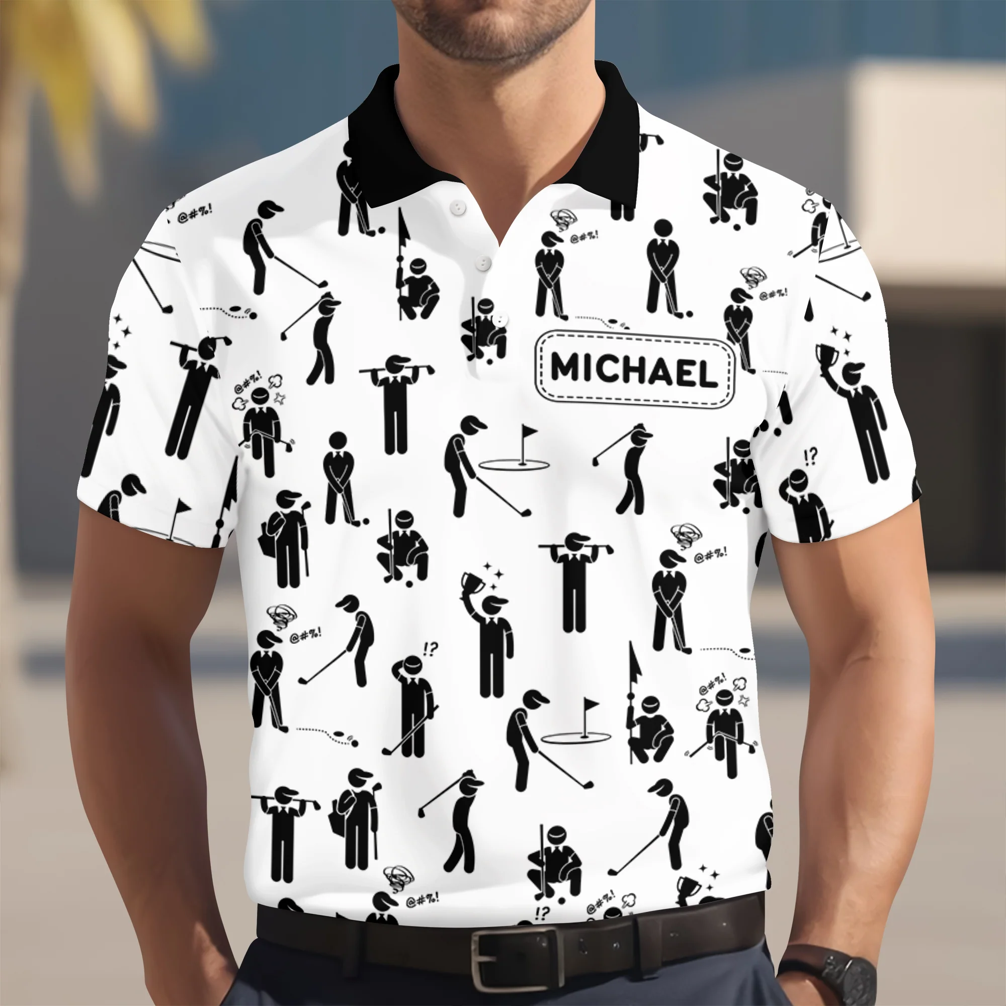 Custom Name Personalized Golf Ball Polo Shirt Gift For Golfer, Golf Lovers HA75 898580 - Image 7