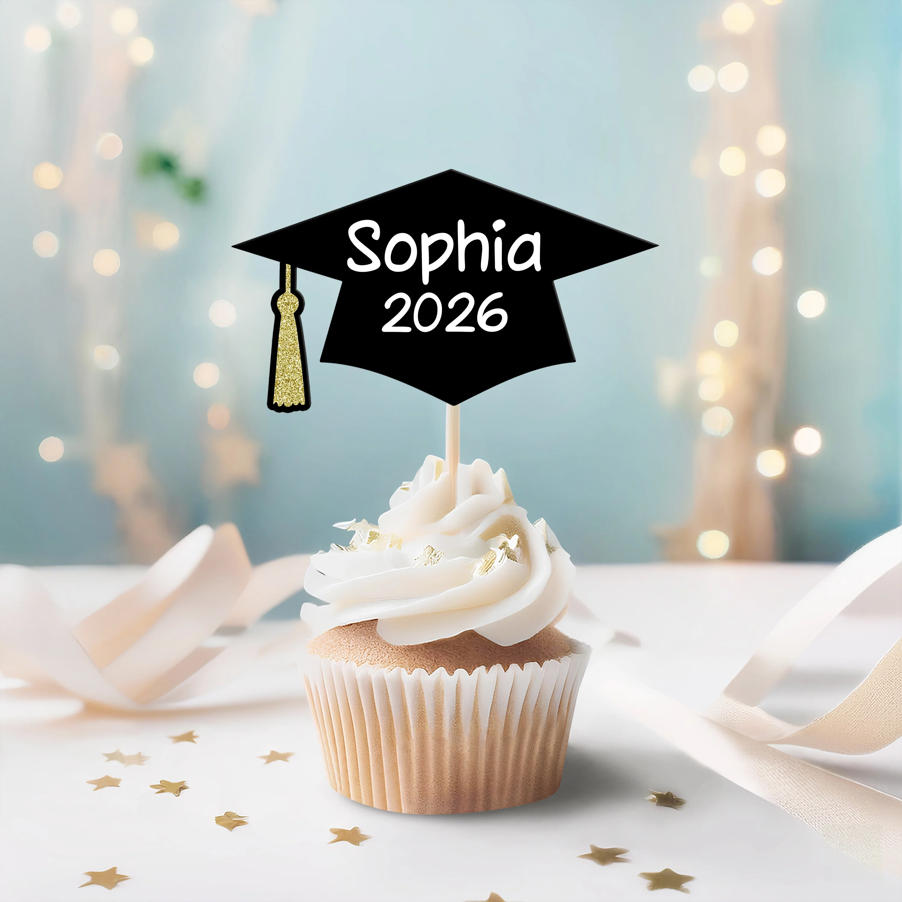 Custom Name Personalized Graduation Cupcake Toppers HA75 920078 - Image 5