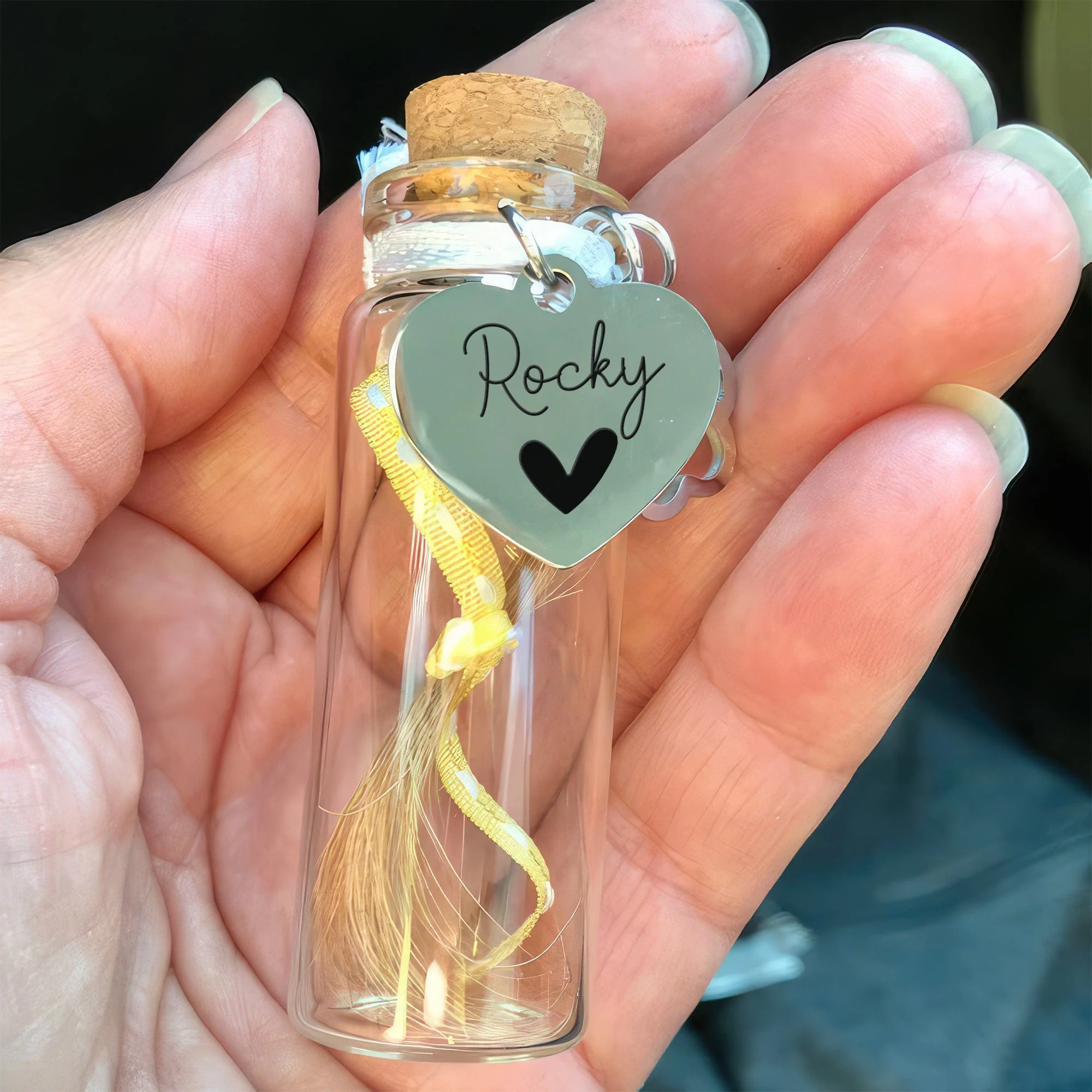 Custom Name Pet Fur Memorial Jar Personalized Gift HA75 890614 - Image 4