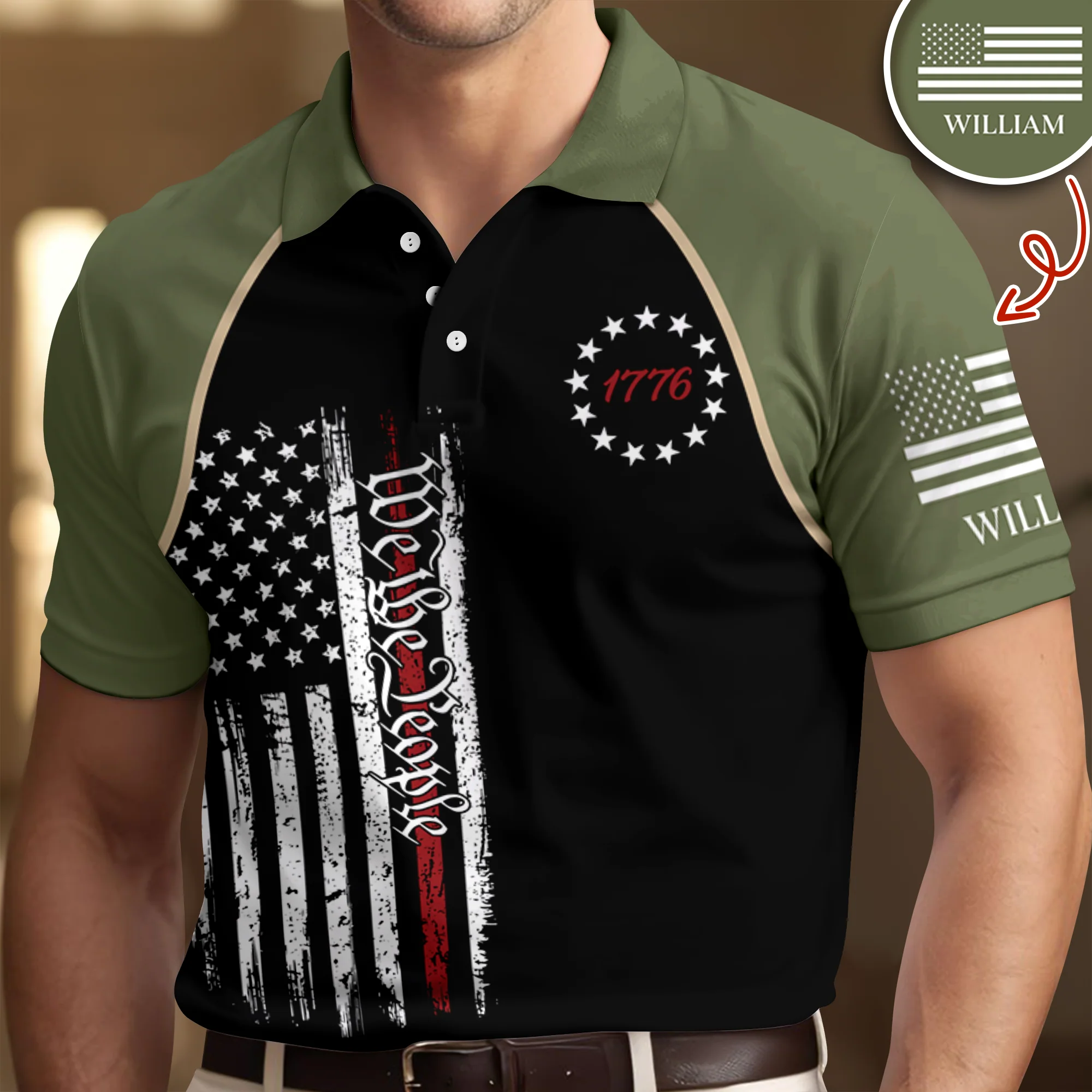 Custom Name We The People Personalized Polo Shirt HA75 920748 - Image 6