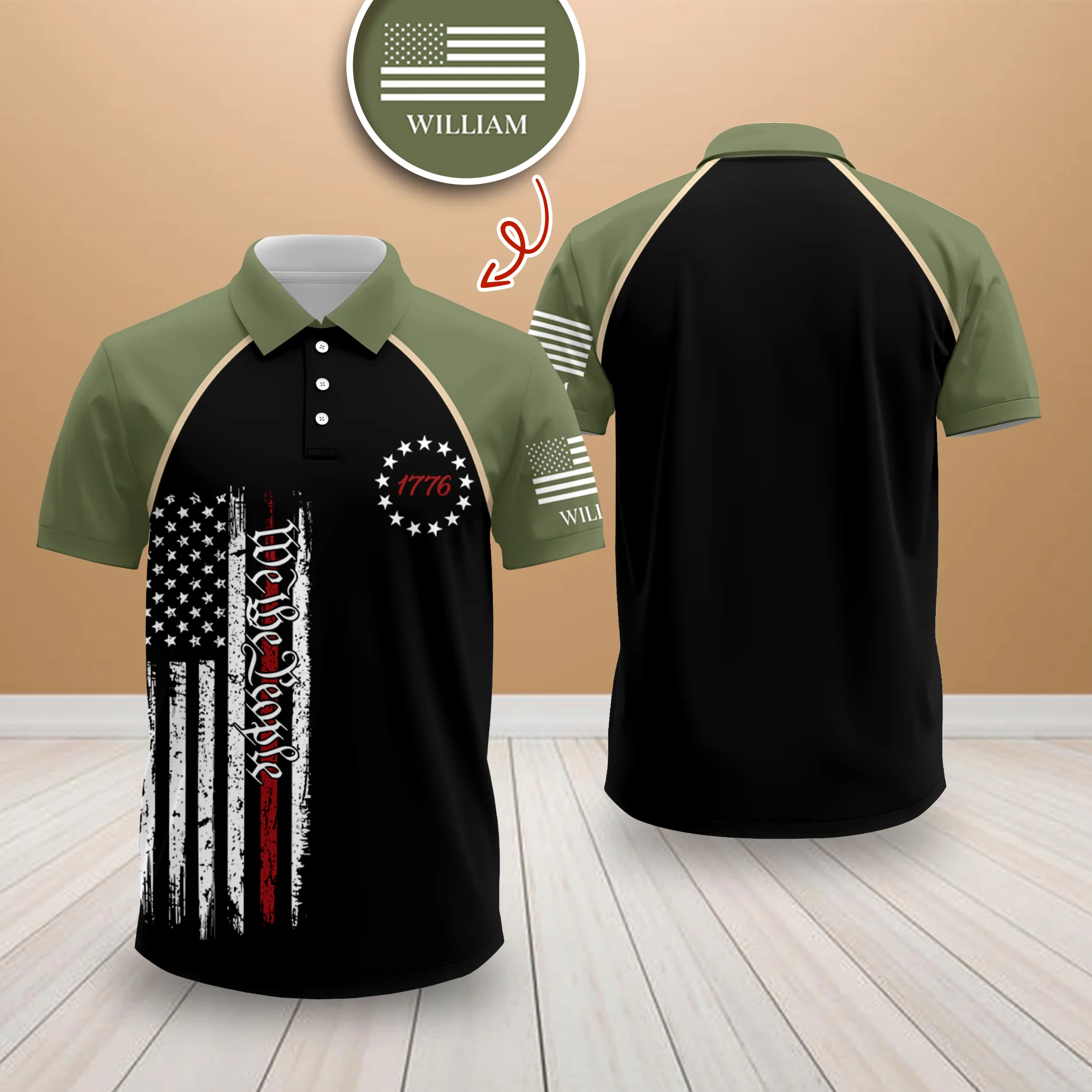 Custom Name We The People Personalized Polo Shirt HA75 920748 - Image 7