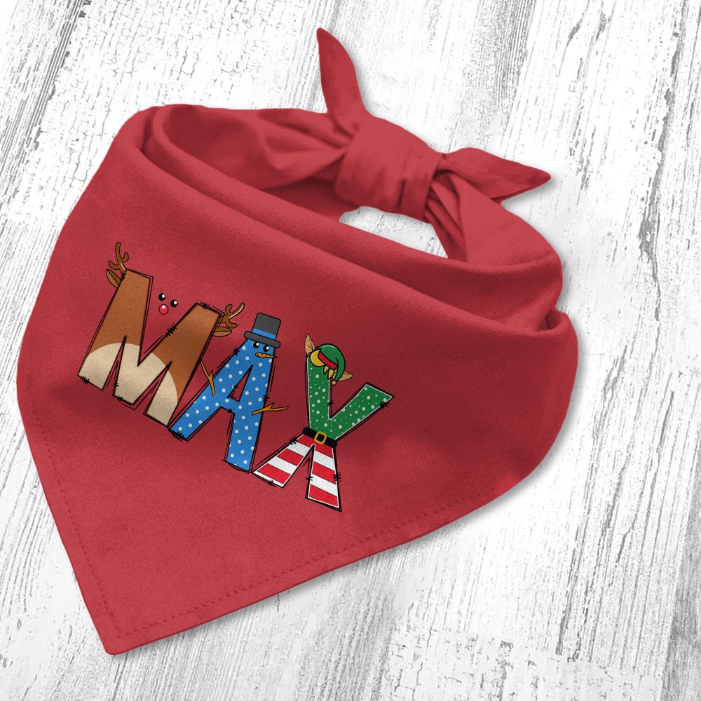 Custom Name With Christmas Design Dog Bandana HA75 891604 - Image 4