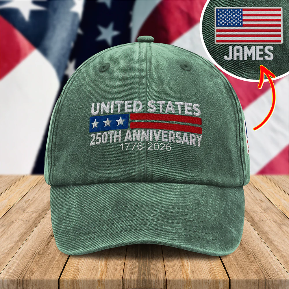 Custom Name250 Anniversary USA 1776-2026 Embroidered American Flag HA75 898810 - Image 3
