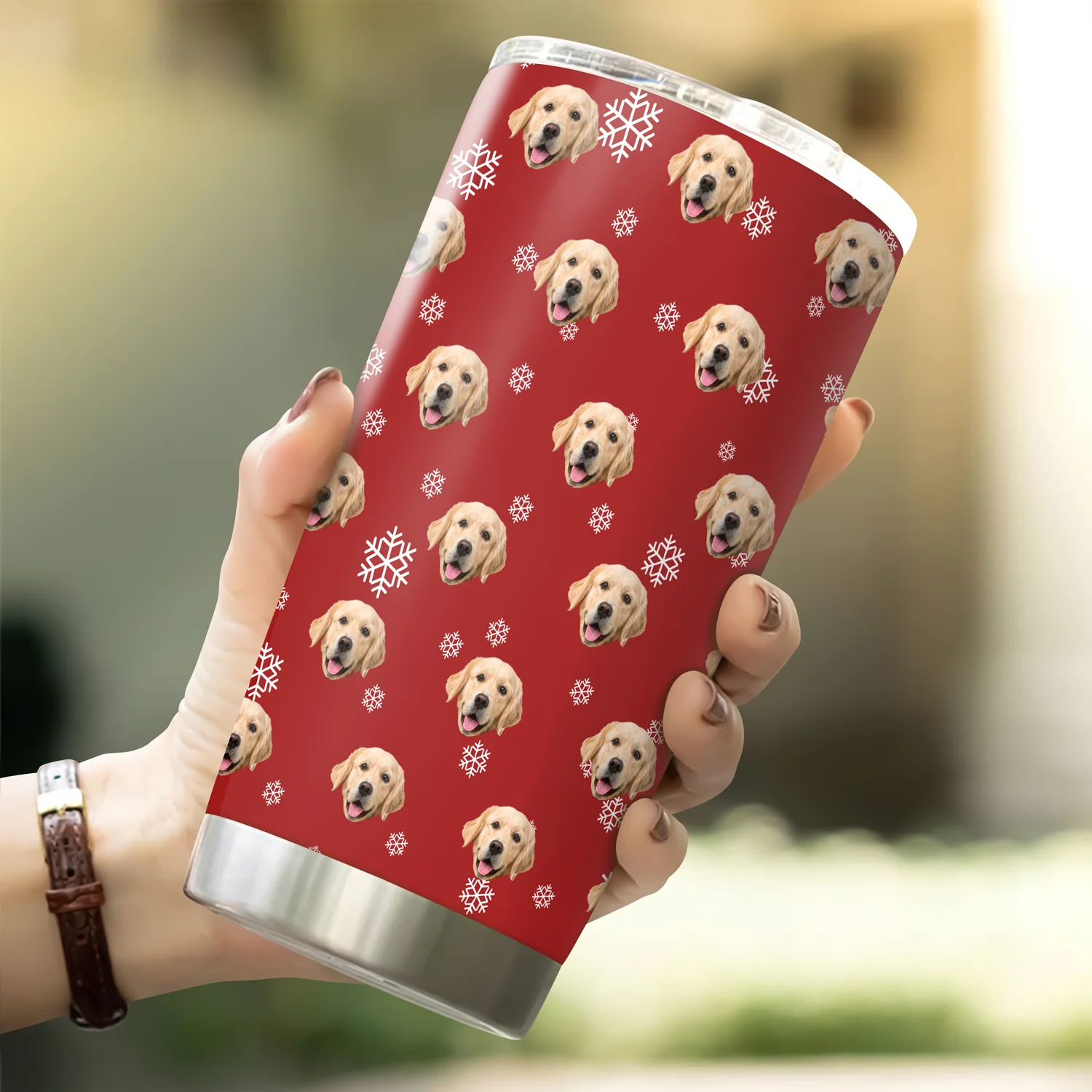 Custom Dog Cat Pet Photo Fat Tumbler Christmas Gift for Pet Lovers HA75 898298
