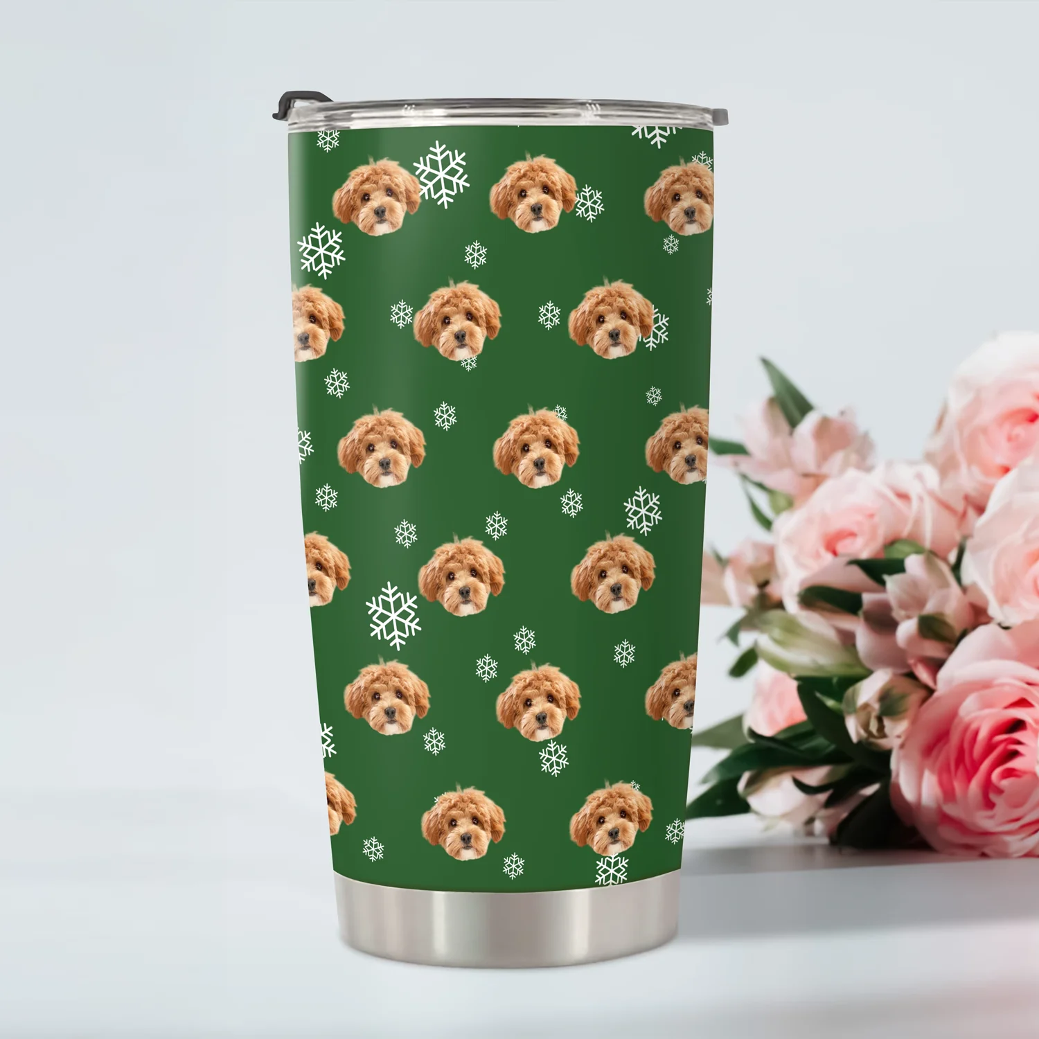 Custom Dog Cat Pet Photo Fat Tumbler Christmas Gift for Pet Lovers HA75 898298 - Image 2