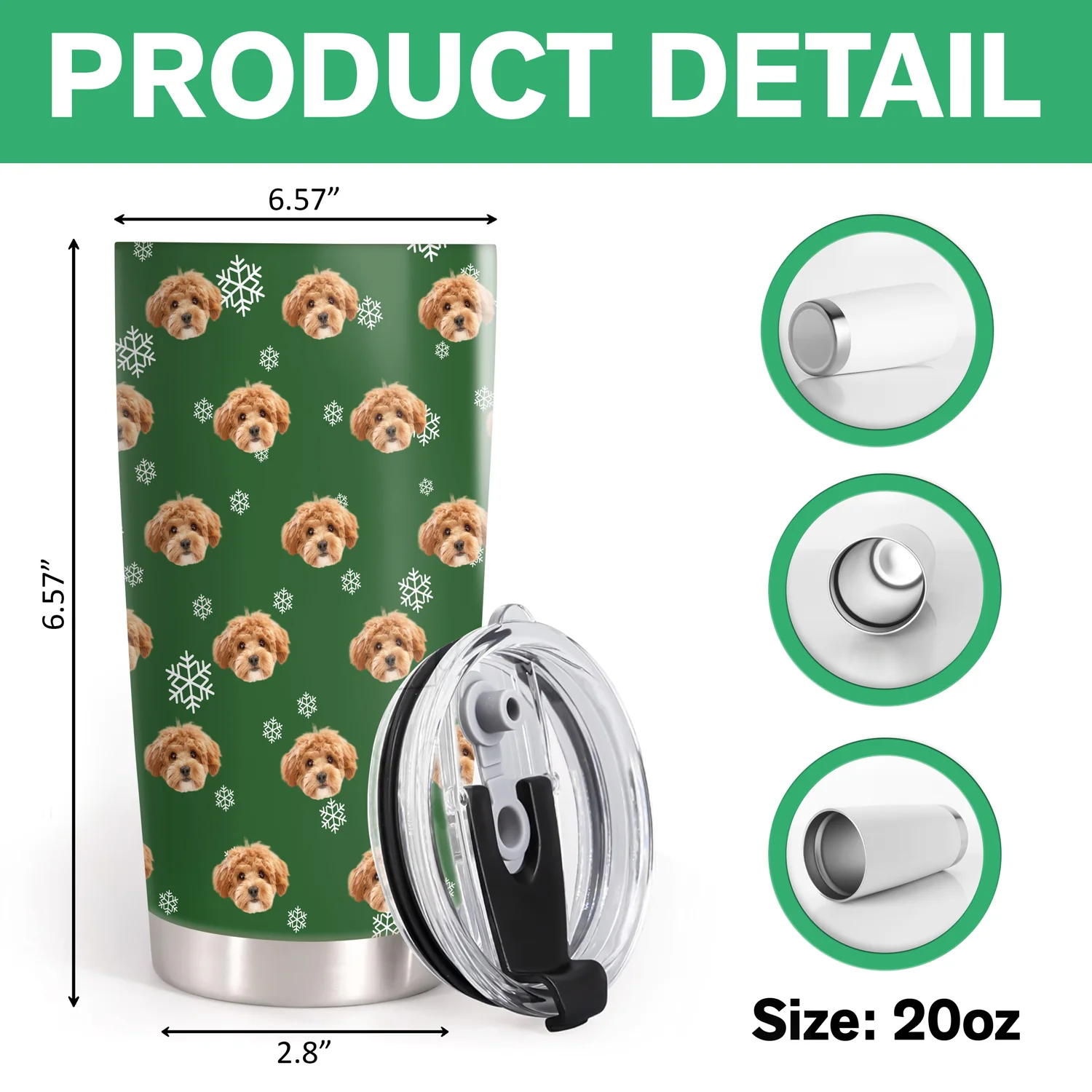 Custom Dog Cat Pet Photo Fat Tumbler Christmas Gift for Pet Lovers HA75 898298 - Image 6