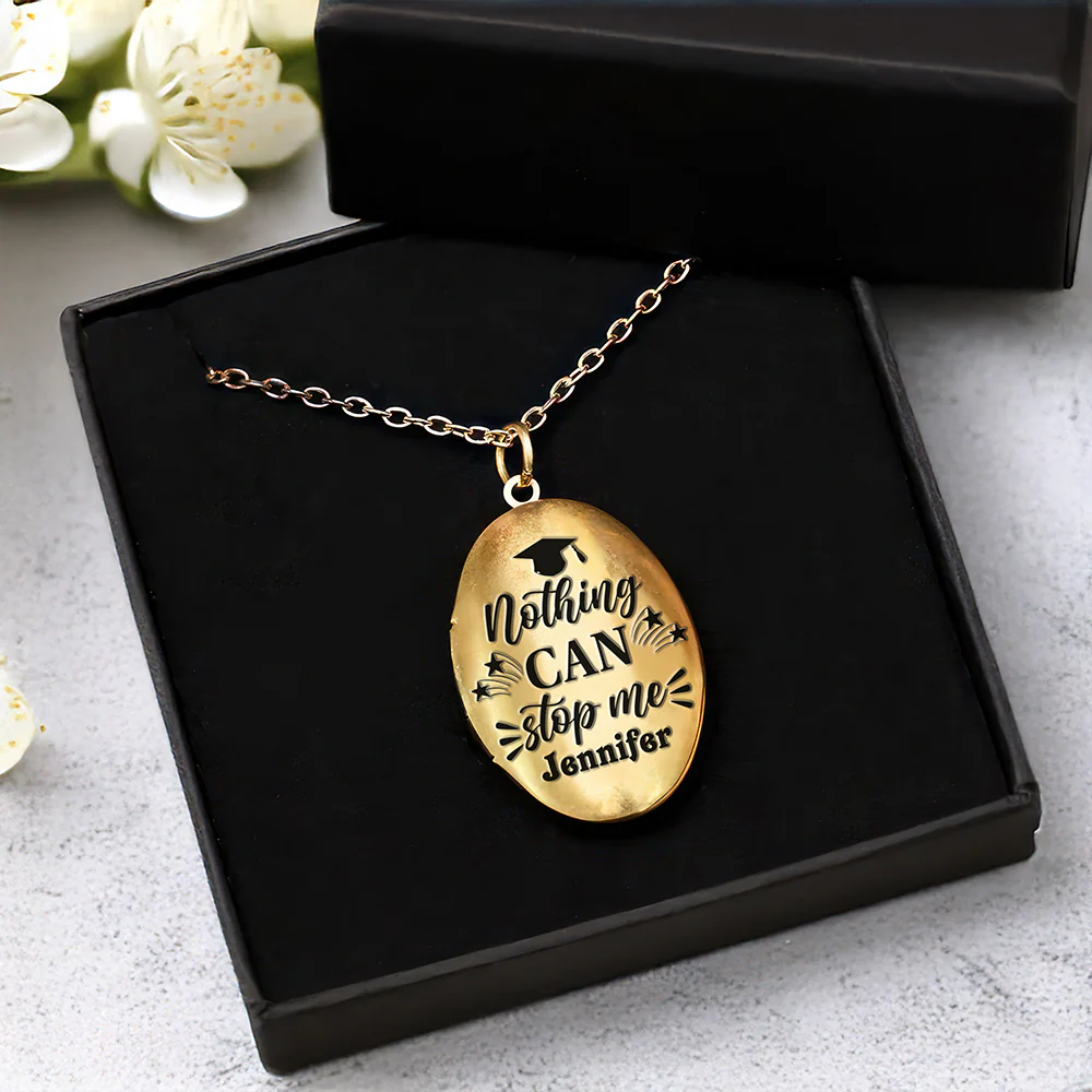 Custom Photo A Sweet Ending To A New Beginning Locket Necklace Graduation Gift HA75 892298 - Image 4