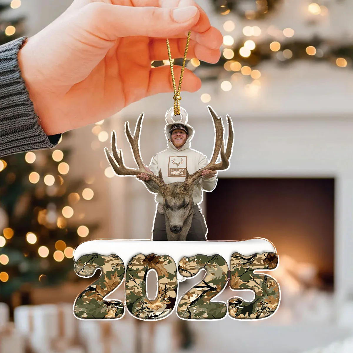Custom Photo Acrylic Ornament Christmas Gifts For Deer Hunting Lovers HA75 898026 - Image 2