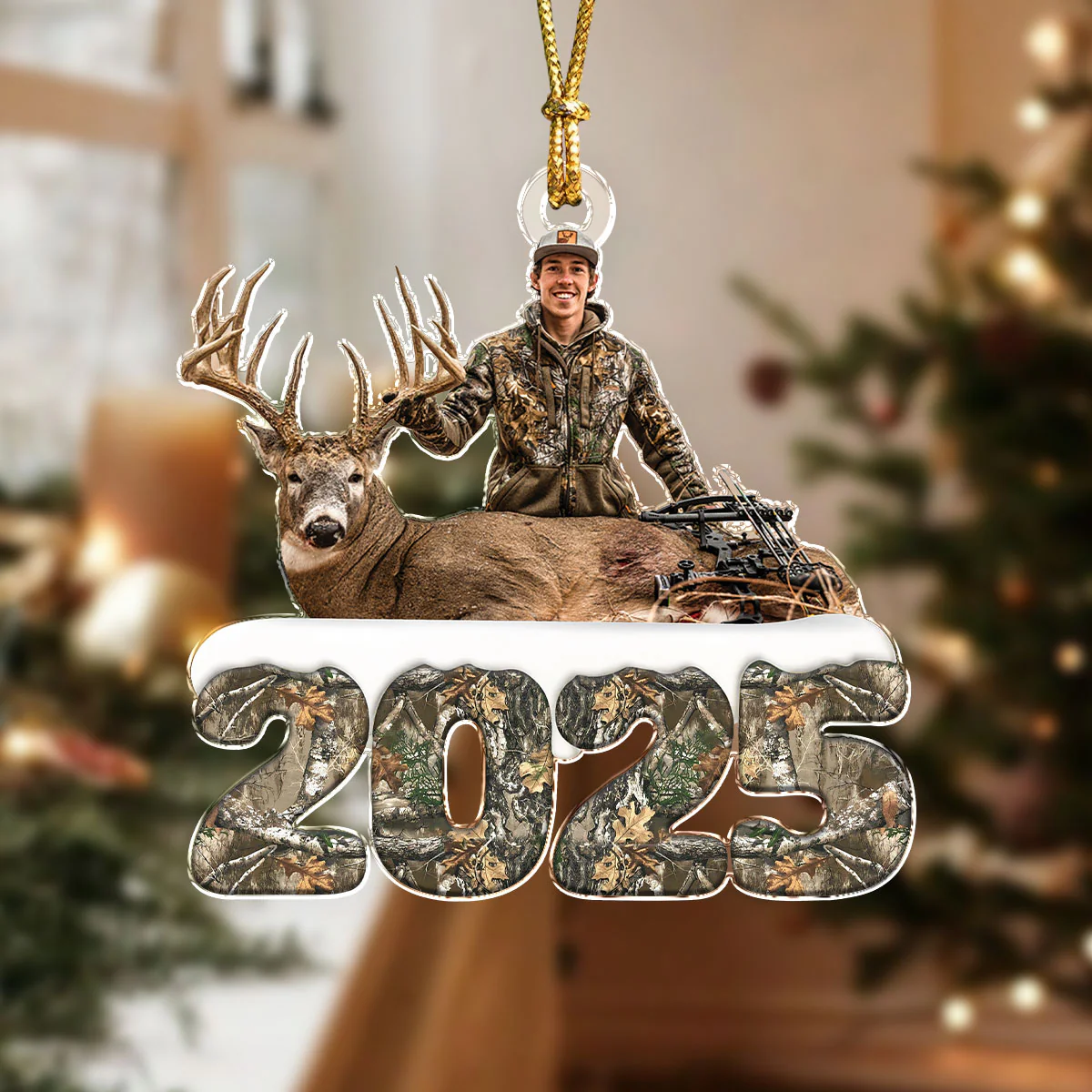 Custom Photo Acrylic Ornament Christmas Gifts For Deer Hunting Lovers HA75 898026 - Image 5