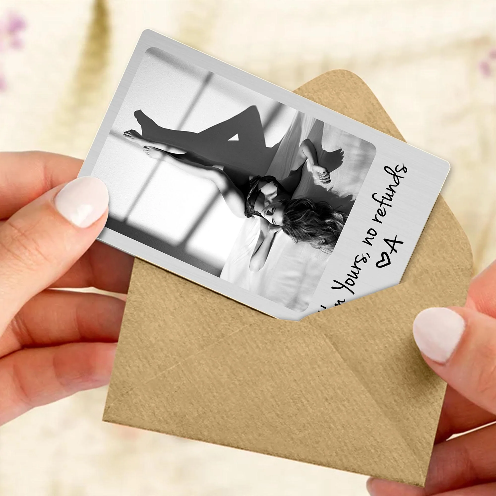 Custom Photo And Love Note Personalized Metal Wallet Card Accessories For Men, Boyfriend Gift, Valentine's Day Gift HA75 920152 - Image 3
