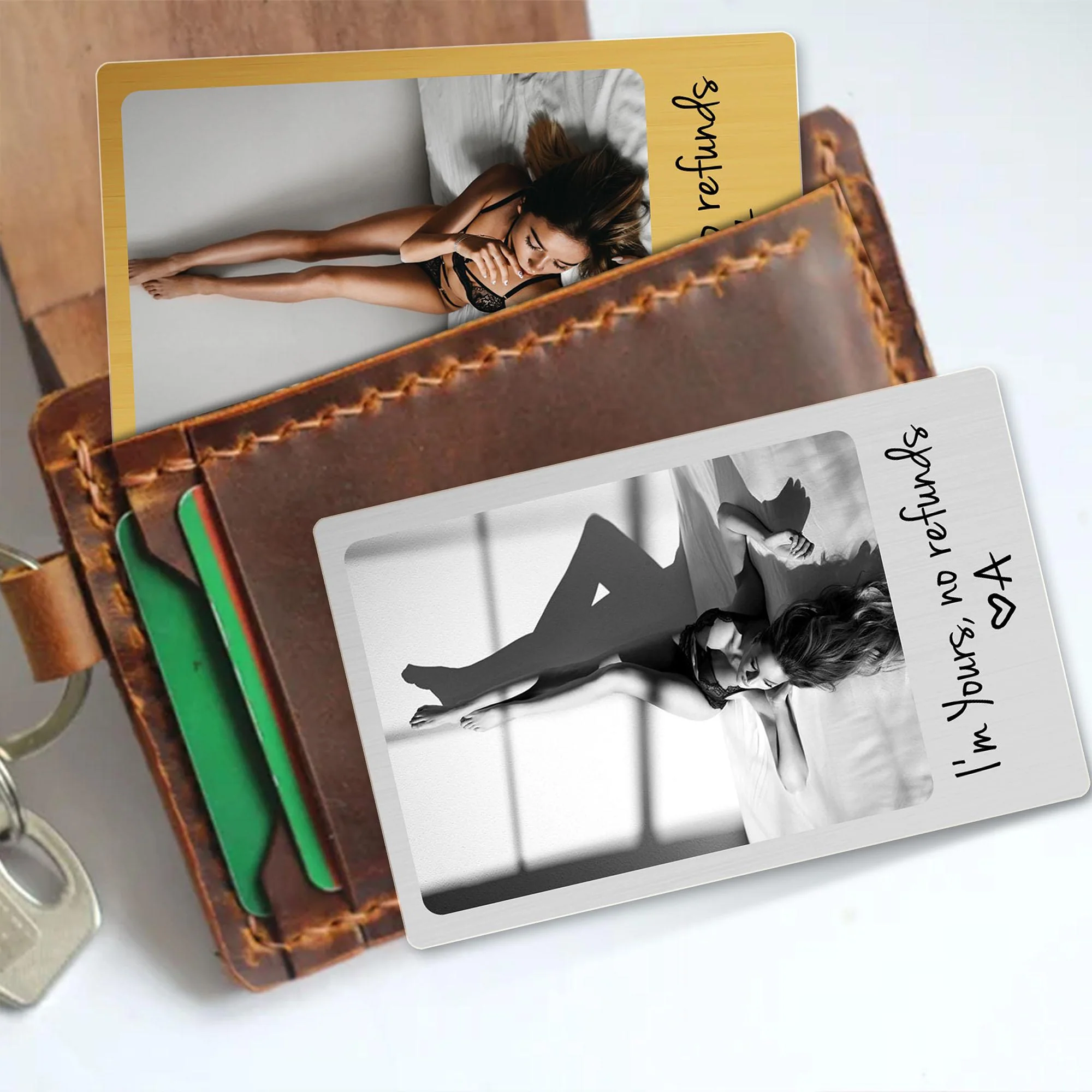 Custom Photo And Love Note Personalized Metal Wallet Card Accessories For Men, Boyfriend Gift, Valentine's Day Gift HA75 920152 - Image 5